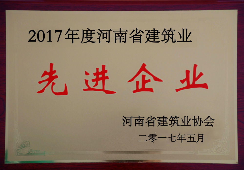 河南省建筑业先进单位